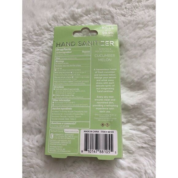 Smart Care Scented Hand Sanitizer Spray 1 Fl Oz Cucumber Melon Hydrating NEW - Picture 7 of 10